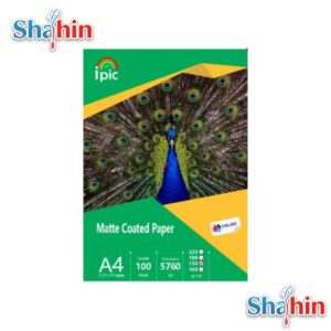 کاغذ آی پیک کوتد 130 گرم سایز A4 بسته 100 عددی