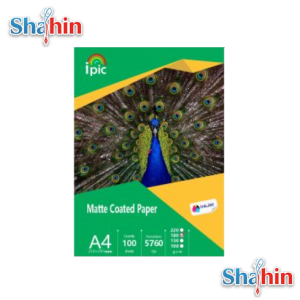 کاغذ آی پیک کوتد 180 گرم سایز A4 بسته 100 عددی