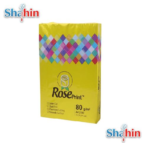 کاغذ رز پرینت 80 گرم سایز A4 بسته 500 عددی