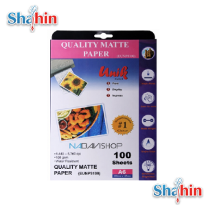 کاغذ کوتد یونیک سایز A6 بسته100 عددی 108 گرمی