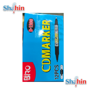ماژیک سی دی دو سر بیرو BRO-1200 بسته 12 عددی